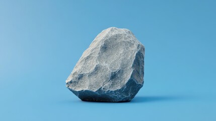 Naklejka premium A collection of hyper-realistic silver rocks rests on a sleek surface, reflecting light and revealing their complex surfaces, creating an aesthetic visual impact