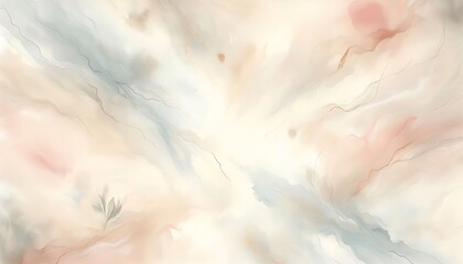 subtle beige marble texture blended with gentle watercolor streaks in soft tones like blush pink and light blue,generative ai