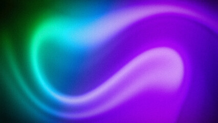 A dynamic abstract gradient blending vibrant shades of green, blue, and purple with fluid wave-like patterns and a grainy texture, perfect for 4K backgrounds and creative designs