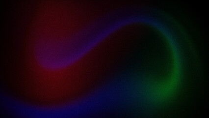 An abstract gradient blending dark shades of red, purple, blue, and green, with smooth, wave-like curves and a subtle grainy texture, offering a moody and artistic design for 4K backgrounds