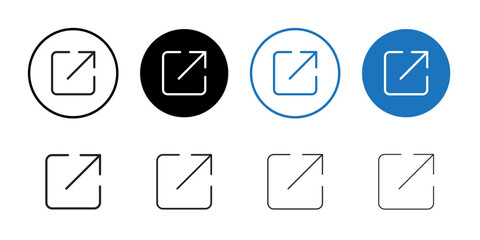 Open icon Black and white outline vector