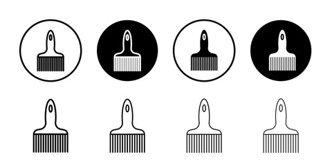 Paint brush icon Black and white outline vector