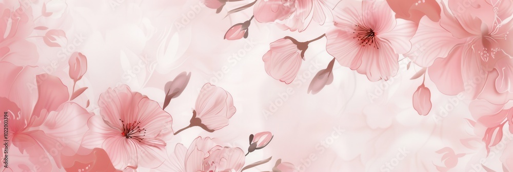 Canvas Prints Delicate flowers in pastel colors gracefully adorn the backdrop, enhancing the tranquil atmosphere ideal for spring-themed arrangements. Generative AI