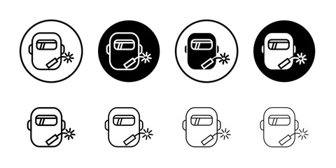 Welding icon Black and white outline vector