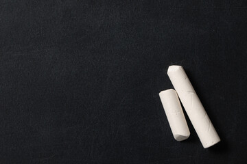 Blackboard with white chalk