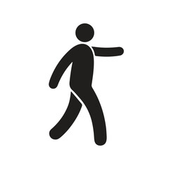 Walking Person Silhouette, Walking a Man, Vector Illustration, A Person Icon, Black Person Vector Design 