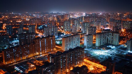 Fototapeta premium the background of the night megalopolis with white highlights glossy photography high-quality photography high detail high definition high quality high resolution 