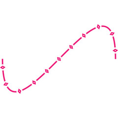 Decorative Wavy Aesthetic Abstract Line Art Elements