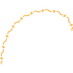 Decorative Wavy Aesthetic Abstract Line Art Elements