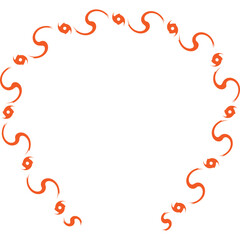 Decorative Wavy Aesthetic Abstract Line Art Elements