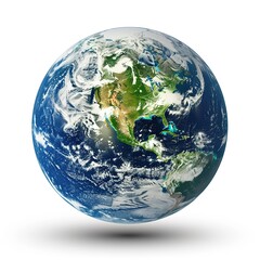 Obraz premium earth globe on white