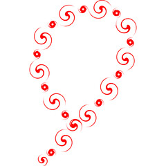 Decorative Wavy Aesthetic Abstract Line Art Elements