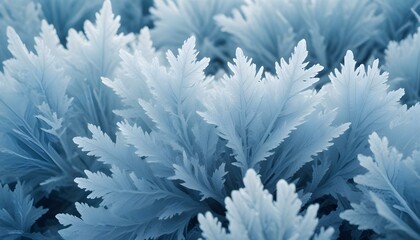 Naklejka premium Elegant Abstract Background Featuring Blue Ice Crystals for a Cool Winter Scene
