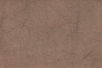 Natural, genuine brown leather texture, structure of matte leatherette macro background