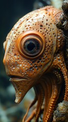 Fototapeta premium Close Up of a Glowing, Otherworldly Creature with a Large Eye