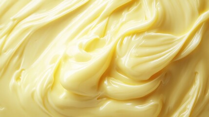 Smooth, creamy, and silky yellow swirl.