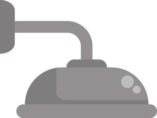 This vector illustration shows an industrial ceiling lamp hanging on a wall, perfect for projects related to construction, renovation, and interior design