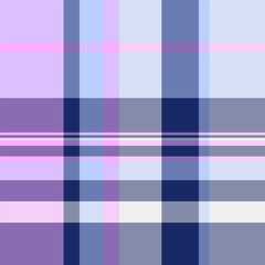 Flowing background fabric textile, 40s vector pattern check. Pretty tartan plaid texture seamless in light and blue colors.