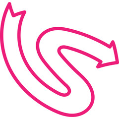 Attractive And Decorative Pointing Arrow Icon Element