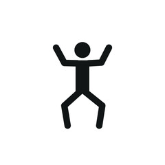  dancing stick man on isolated white background