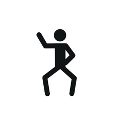  dancing stick man on isolated white background