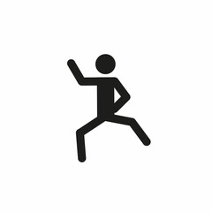  dancing stick man on isolated white background