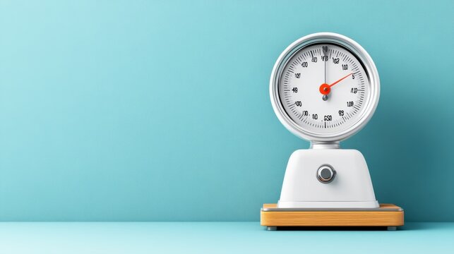 Modern Kitchen Scale Against Clean Background