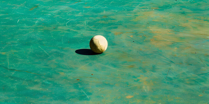Bola de futebol em um campo verde