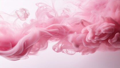 Subtle Pink Smoke Rising on White Background: A Romantic and Peaceful Backdrop