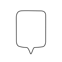 hand drawn speech bubble line