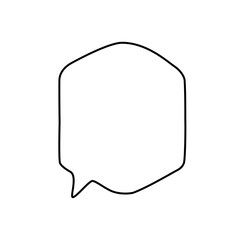 hand drawn speech bubble line