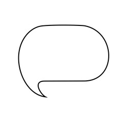 hand drawn speech bubble line