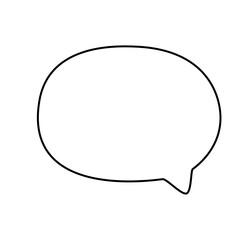 hand drawn speech bubble line