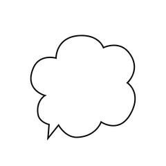hand drawn speech bubble line