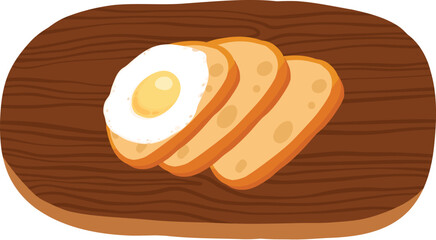 Bread on cutting board. Sliced farm grain rustic loafs on wooden board with knife, natural cereal bakery products, healthy food concept. Vector set on white background