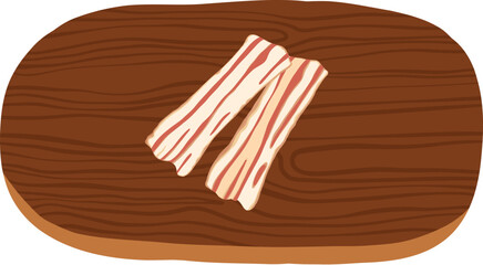 Bread on cutting board. Sliced farm grain rustic loafs on wooden board with knife, natural cereal bakery products, healthy food concept. Vector set on white background