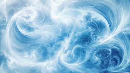 Obraz premium Abstract blue and white swirling patterns with light effects for a festive backdrop - merry christmas and happy new year concept ai