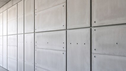 concrete wall with a minimalist and industrial style.