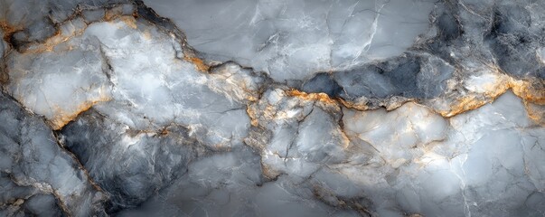 Fototapeta premium Abstract Gray and Gold Swirling Marble Texture