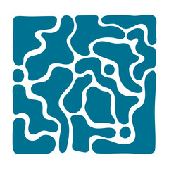 Minimalist abstract art design. Bold organic shapes. Fluid decorative pattern