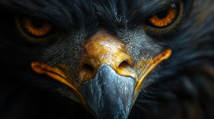 Intense Close-Up of an Eagle's Eye