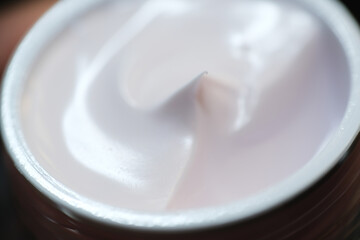 Macro shot of cream texture