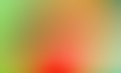 Abstract blurred background image of green, red colors gradient used as an illustration. Designing posters or advertisements.
