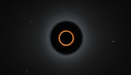 Naklejka premium A black hole in space visualization, a black hole eating a star, creepy and mysterious visual for space journals and articles