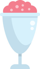 This vector icon features a glass cup holding red caviar, perfect for food and drink projects