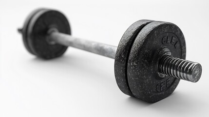 Barbell isolated on a clean white background modern and sleek design