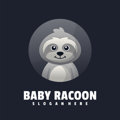 Baby Racoon Logo Template