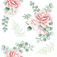 beautiful floral summer seamless pattern illustration