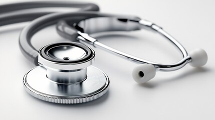 Professional stethoscope isolated on a clean white background sleek and medical design