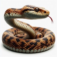 Obraz premium snake on white background